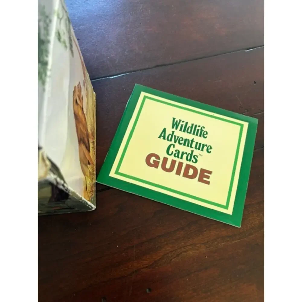 Vintage Wildlife Adventure Cards Educational Animal Learning Card Set w/ Guide